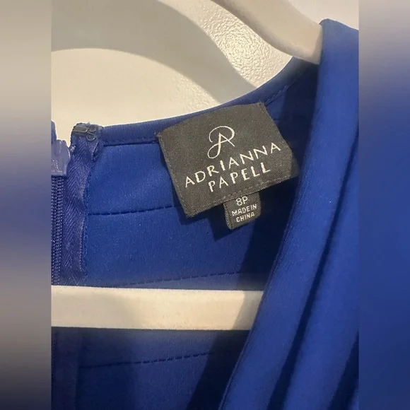 Cobalt blue long-sleeve fitted dress - Picture 3 of 3